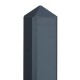Betonpaal antraciet 10x10x180 cm diamantkop tussenpaal IJssel gecoat