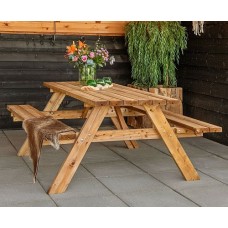 Picknicktafel basis bruin geïmpregneerd