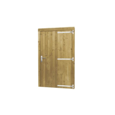 Enkele dichte deur inclusief kozijn extra breed en hoog rechtsdraaiend 119x214 cm Douglas groen geïmpregneerd