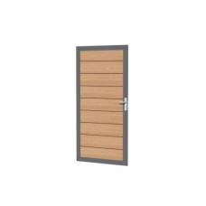 Tuindeur composiet rabat deur met houtnerf 90x183 cm