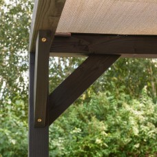 Pergola vuren hout pakket 300 x 400 cm zwart gedompeld