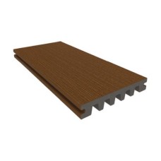 NewTechWood composiet dekdeel enkelzijdig houtstructuur 2,3x13,8x400 cm Teak