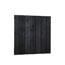 Douglas tuinscherm 19 mm 15-planks 180x180 cm zwart gedompeld