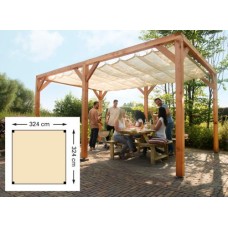 Pergola douglas hout pakket 324 x 324 cm kleurloos geïmpregneerd