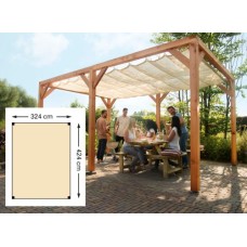 Pergola douglas hout pakket 324 x 424 cm kleurloos geïmpregneerd