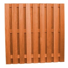 Tuinscherm hardhout 20-planks 14 mm 180x180 cm