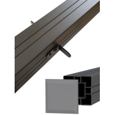 Tuinpaal aluminium 8,4x8,4x270 cm antraciet