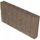 Quadroband pallisade 8x25x100 cm bruin