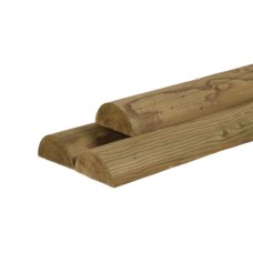 Vuren halfrond gefreesd bruin geïmpregneerd Ø10x400 cm Vuren halfrond gefreesd bruin geïmpregneerd Ø10x400 cm
