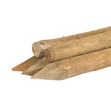 Boompaal vuren geschild kop groen geïmpregneerd Ø7x250 cm Boompaal vuren geschild kop groen geïmpregneerd Ø7x250 cm