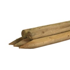 Ronde paal grenen gefreesd groen geïmpregneerd Ø7,5x250 cm