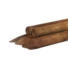 Ronde paal grenen gefreesd bruin geïmpregneerd Ø6x120 cm
