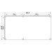 Douglas overkapping geschaafd 500x250 cm asymmetrisch zwarte wanden