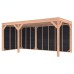 Douglas overkapping geschaafd 550x250 cm asymmetrisch1 zwarte wanden