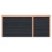 Douglas overkapping geschaafd 550x250 cm asymmetrisch1 zwarte wanden