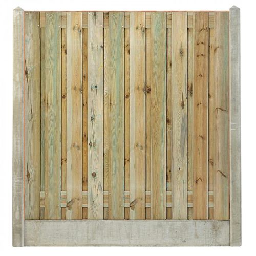 transactie Materialisme eiwit Hout-betonschutting grijs i.c.m. tuinscherm grenen 21-planks