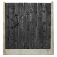 Hout-betonschutting grijs i.c.m. tuinscherm Stuttgart 21-planks Hout-betonschutting grijs i.c.m. tuinscherm Stuttgart 21-planks