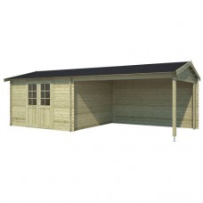 Blokhut Madita 730x350 cm groen geïmpregneerd