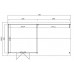 Blokhut Madita 730x350 cm groen geïmpregneerd