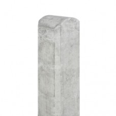 Betonpaal grijs 10x10x180 cm halfronde kop Betonpaal grijs 10x10x180 cm halfronde kop