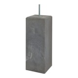 Betonpoer zwart met facet 17x17x58 cm +€ 197,70