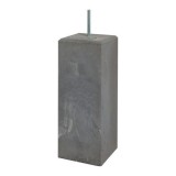 Betonpoer zwart met facet 17x17x58 cm +€ 233,70