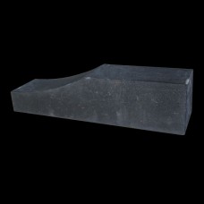 Palissade block wave 60x15x15 cm zwart Palissade block wave 60x15x15 cm zwart