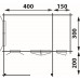 Blokhut 4x3+2Z Complete Interflex 400+150x300+200 cm