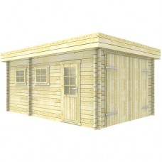 Blokhut 3352 Garage platdak Interflex 520x330 cm