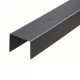 Afdeklat zwart gepoedercoat 3-planks 180 cm