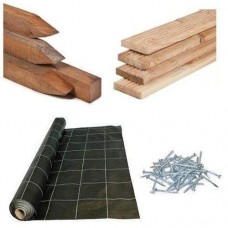 Vlonder compleet pakket lariks 28 mm hardhouten regels Vlonder compleet pakket lariks 28 mm hardhouten regels