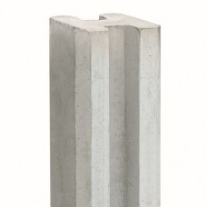 Betonpaal grijs sleuf t.b.v. blokhutprofiel 10x10x280 cm