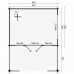 Blokhut Bolton 440x340+223 cm