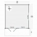 Blokhut Inge 420x420+120 cm