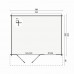 Blokhut Ingmar 380x290+80 cm