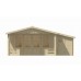 Blokhut Liverpool 540+154x540+223 cm grijs geïmpregneerd