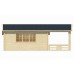 Blokhut Liverpool 540+154x540+223 cm grijs geïmpregneerd