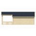 Blokhut Liverpool 540+154x540+223 cm grijs geïmpregneerd