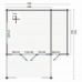 Blokhut Manchester 440+154x440+223 cm