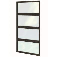 Glaswand modern zwart 99x210 cm dubbel