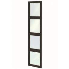 Glaswand modern zwart 45x210 cm enkel Glaswand modern zwart 45x210 cm enkel