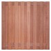 Hout-betonschutting grijs i.c.m. tuinscherm hardhout 15-planks