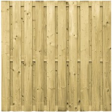 Tuinscherm geïmpregneerd vuren 180x180 cm 19-planks 103286