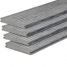 Vlonderplank composiet massief 2x14x400 cm oud grijs