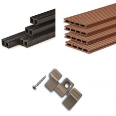 Vlonder composiet compleet pakket redwood Vlonder composiet compleet pakket redwood