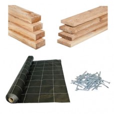 Vlonder compleet pakket lariks 28 mm lariks regels Vlonder compleet pakket lariks 28 mm lariks regels
