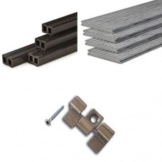 Vlonder composiet compleet pakket massief oud grijs Vlonder composiet compleet pakket massief oud grijs