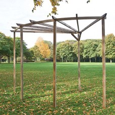 Hoekpergola kwartrond Ø 1/4 x 300 cm Hoekpergola kwartrond Ø 1/4 x 300 cm