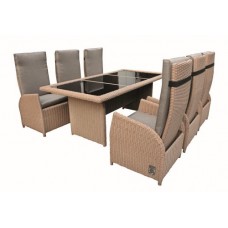 Wicker dinnerset lexington licht bruin Wicker dinnerset lexington licht bruin