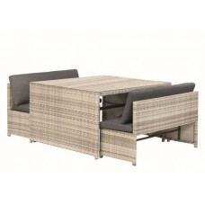 Wicker picknickset /dinnerset Augusta 1 grijs gemêleerd Wicker picknickset /dinnerset Augusta 1 grijs gemêleerd